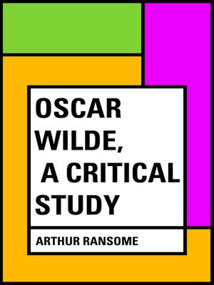 cover image of Oscar Wilde, a Critical Study